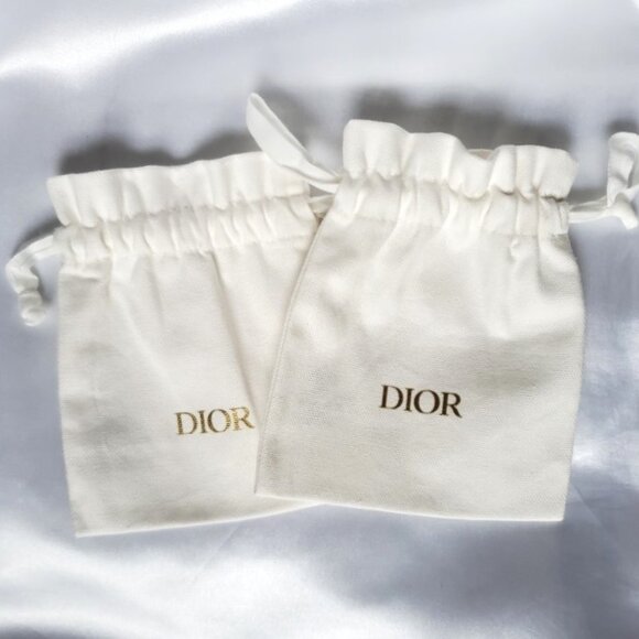 Lot of 2 Dior Drawstring Gift Bags for Jewelry, Makeup & accessory - Picture 1 of 1